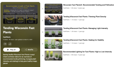 Screenshot of the Fast Plants YouTube playlist on tending Fast Plants