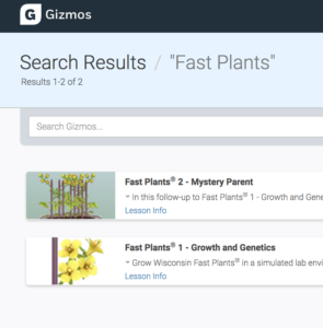 Fast Plants Gizmo Simulation
