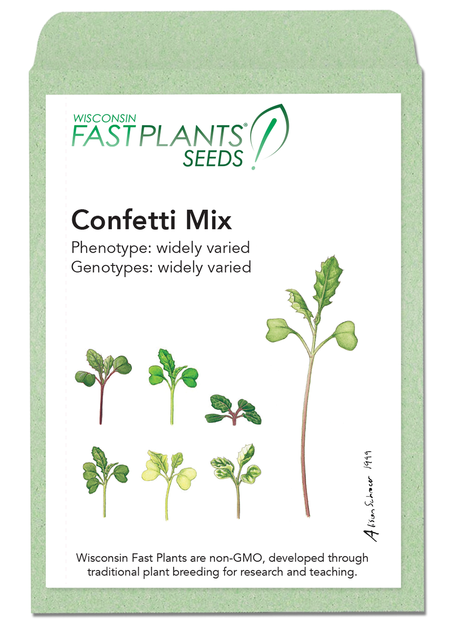 Confetti Mix Fast Plants seed packet