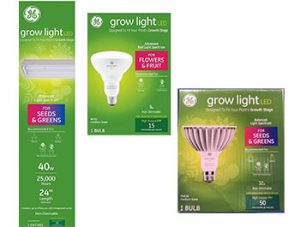 GE Full spectrum light options for Fast Plants